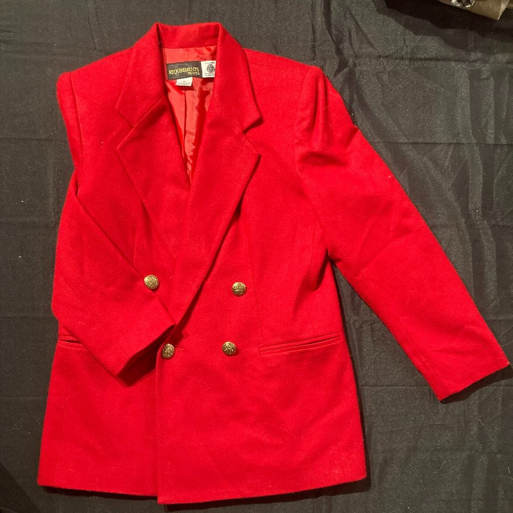Double Breasted Red blazer Jacket